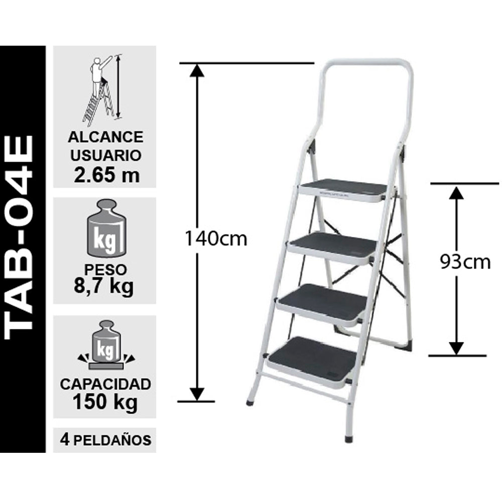 PISO ESCALERA PLEGABLE 4P CON ASA