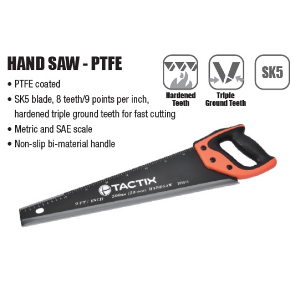SERRUCHO CARP. TEFLON 20" TACTIX #265013