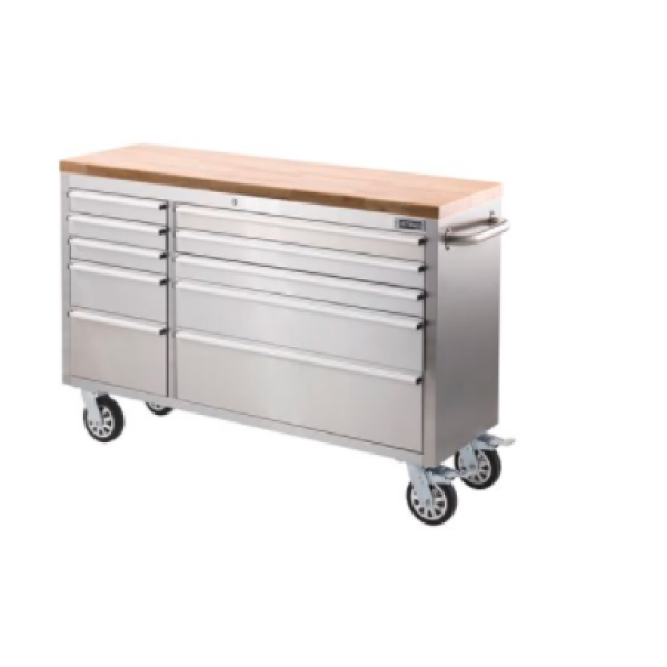 CARRO PORTAHERR. INOX. 10 CAJONES 56"