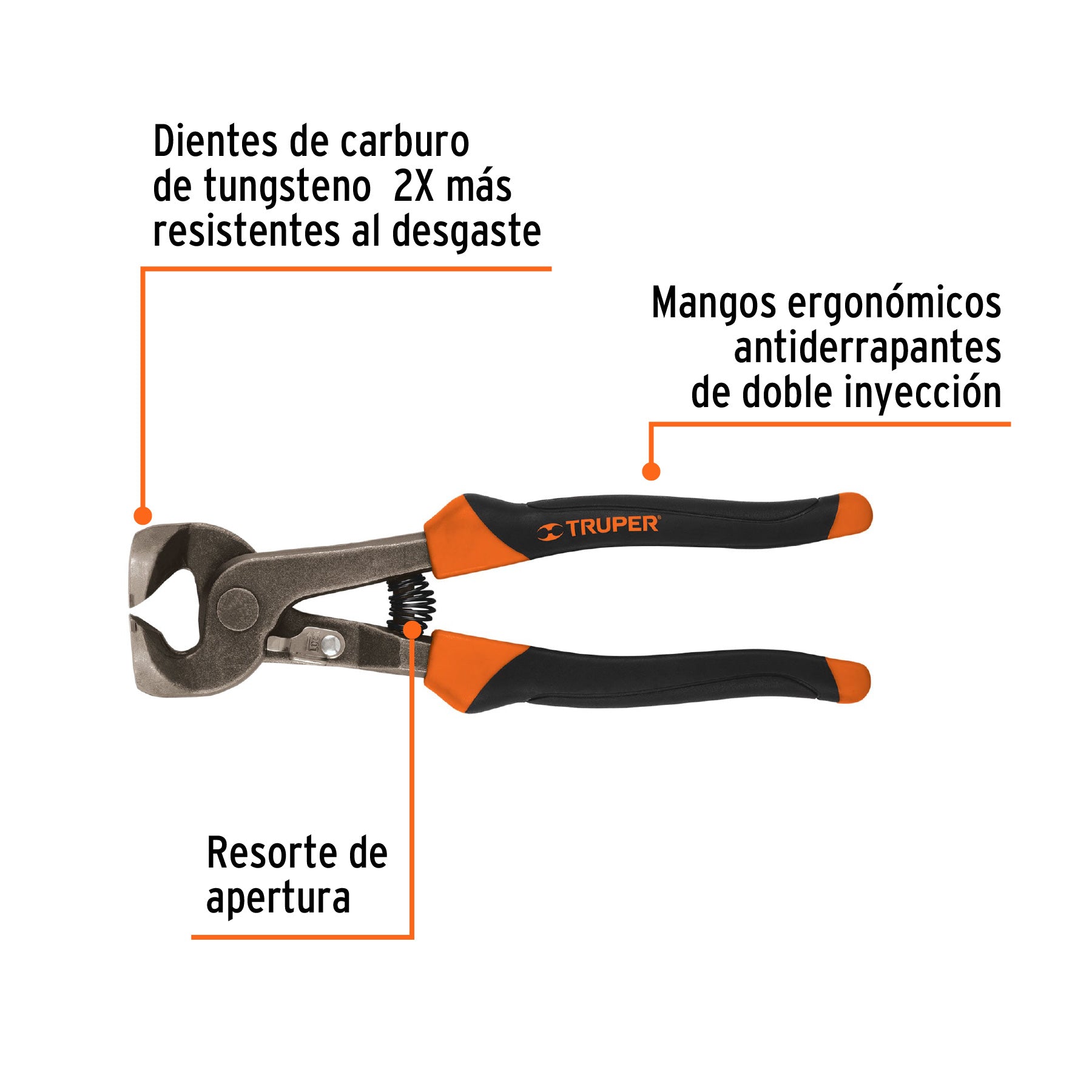 TENAZA CORTA AZULEJO TRUPER # TN-AZ-8 - 8" (17382)