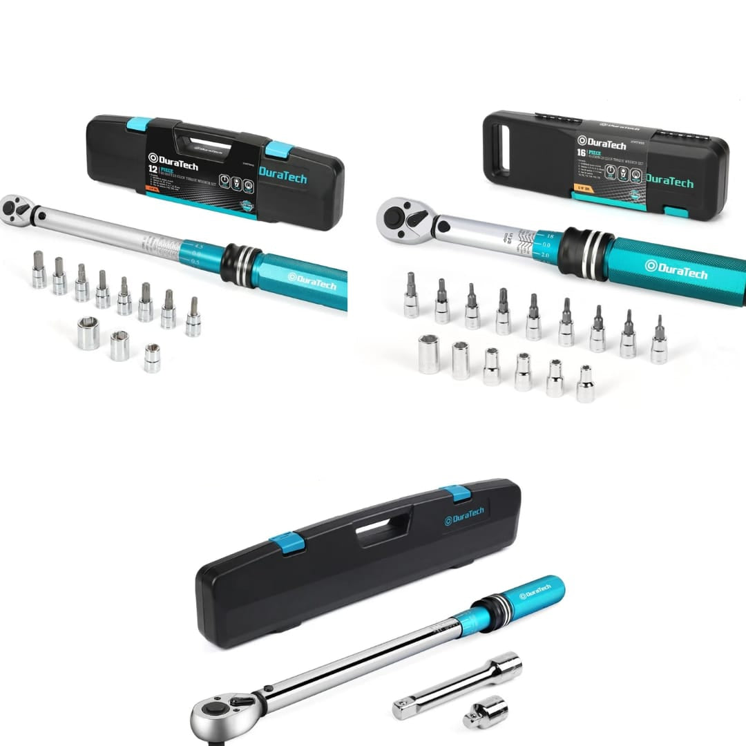 Pack llaves de torque 1/2" 1/4" 3/8" 31 piezas Duratech