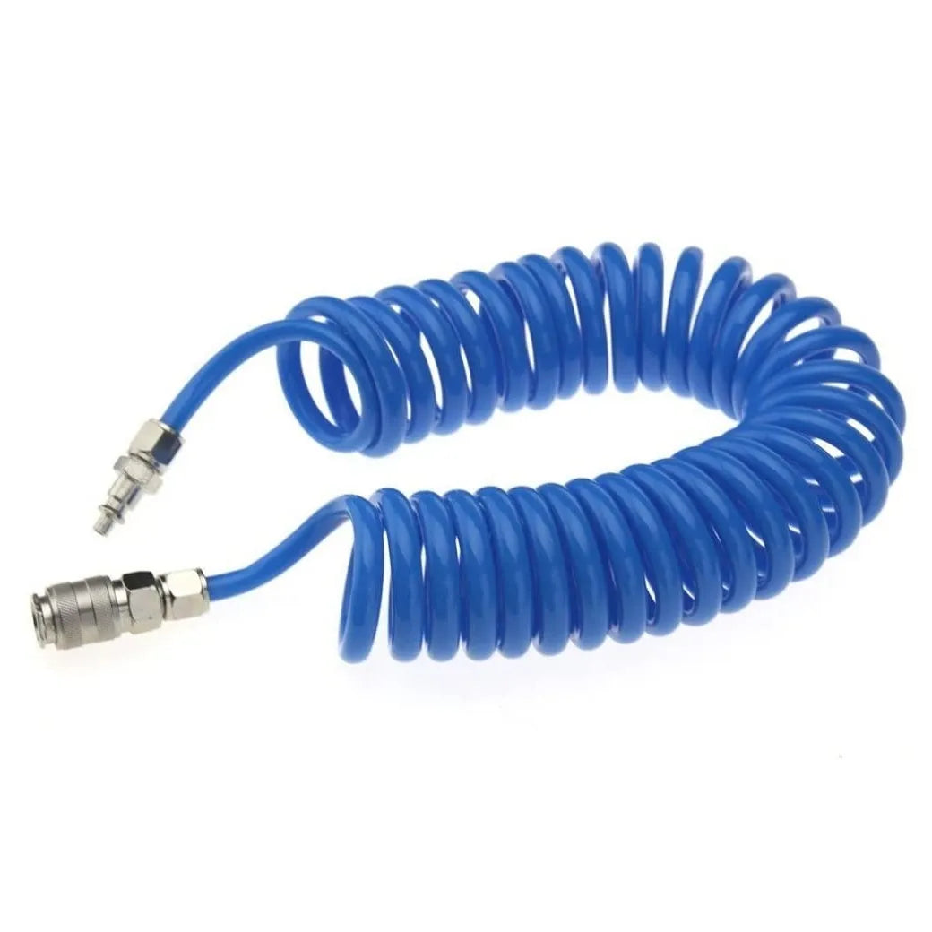 Manguera en espiral c/acoples 5m (*) - MUZI