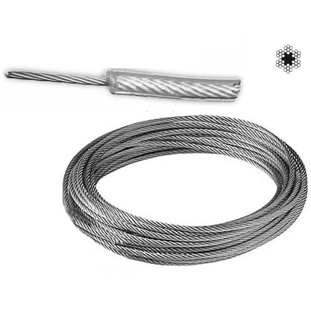 Cable acero galv. 1-2 mm. f/pvc (6x7x1.5f) - SANLI