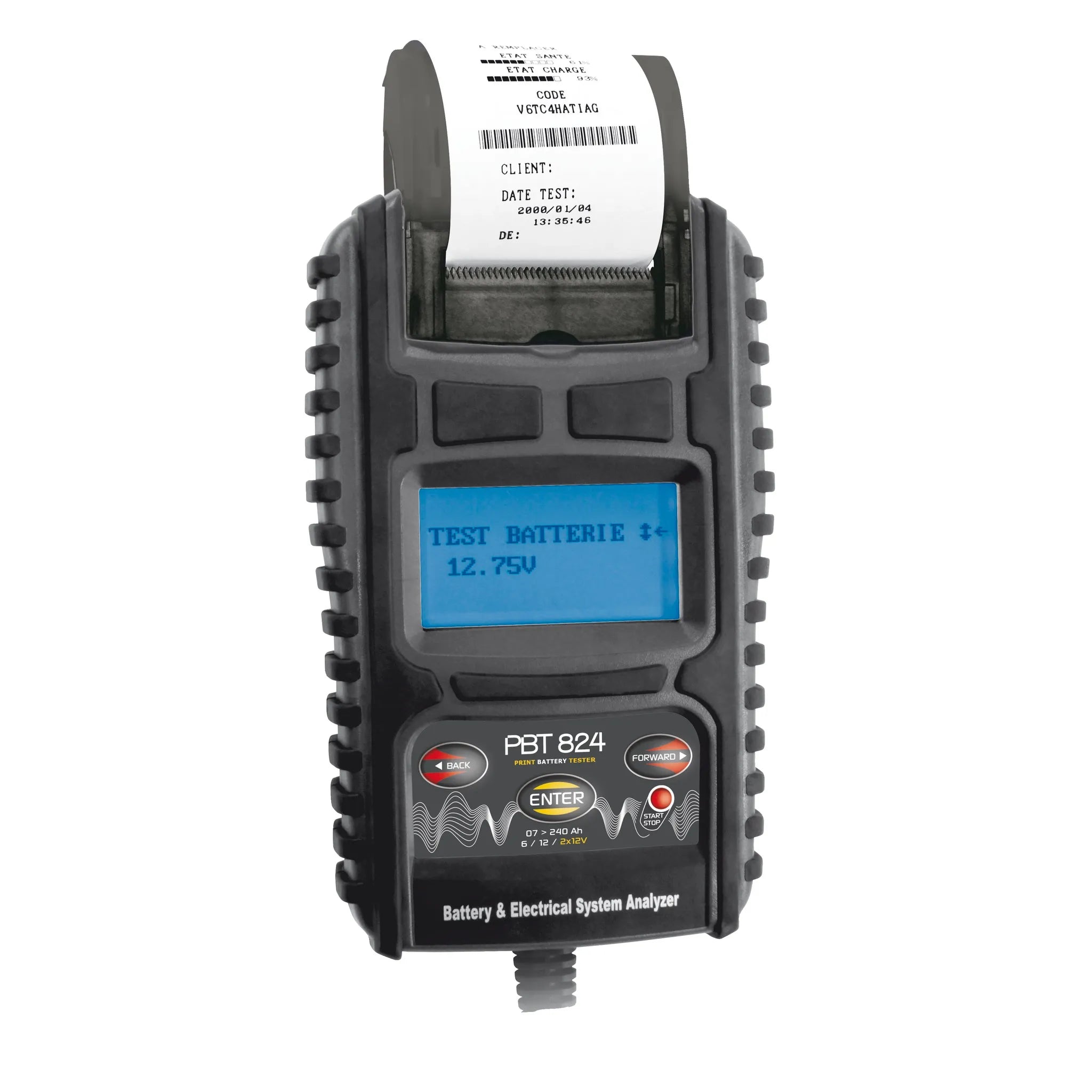 Tester de baterias #pbt824 con impresora (25738) - GYS