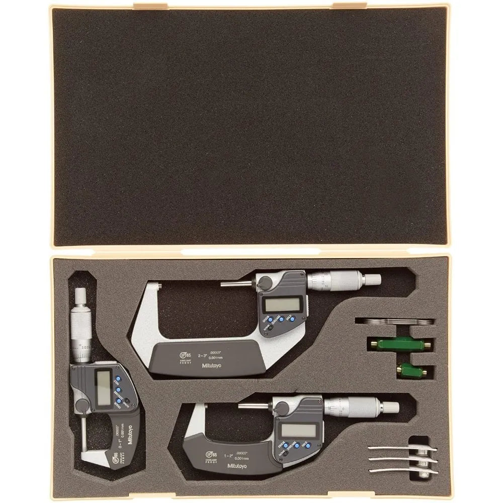 Jgo. micrometro ext.dig.,4 pzs.pul./ mm. (293-961) - MITUTOYO