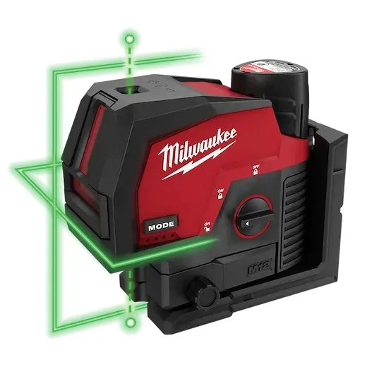 Nivel laser dos lineas y puntos verde bateria m12 (MILWAUKEE0116) - MILWAUKEE