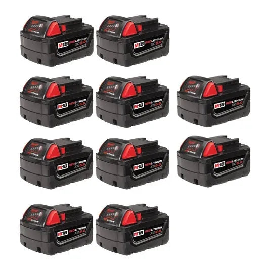 Kit 10 baterias m18 redlithium xc5.0ah (MILWAUKEE0128) - MILWAUKEE