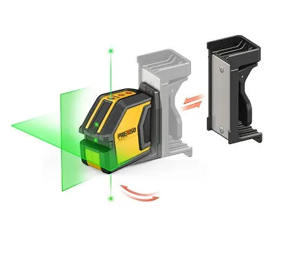 Nivel laser cruz c/plomada rayo verde (p2lc15g) - PREXISO