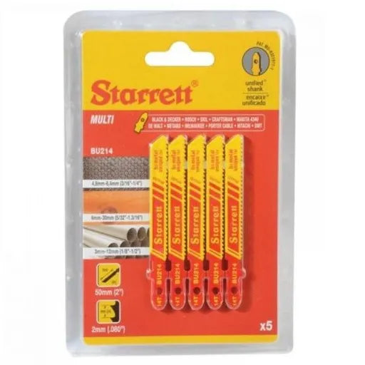 Kit 5 sierras bimetal 14dppx50 mm. (bu214) - STARRETT