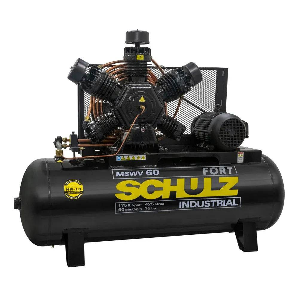 Compresor 15.0 hp, 175 lbs, 380 v. (mswv60) - SCHULZ