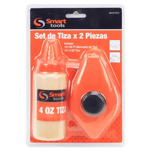 TIZADOR CAJA PLASTICA 15 MTS. C/TIZA - SMART TOOLS
