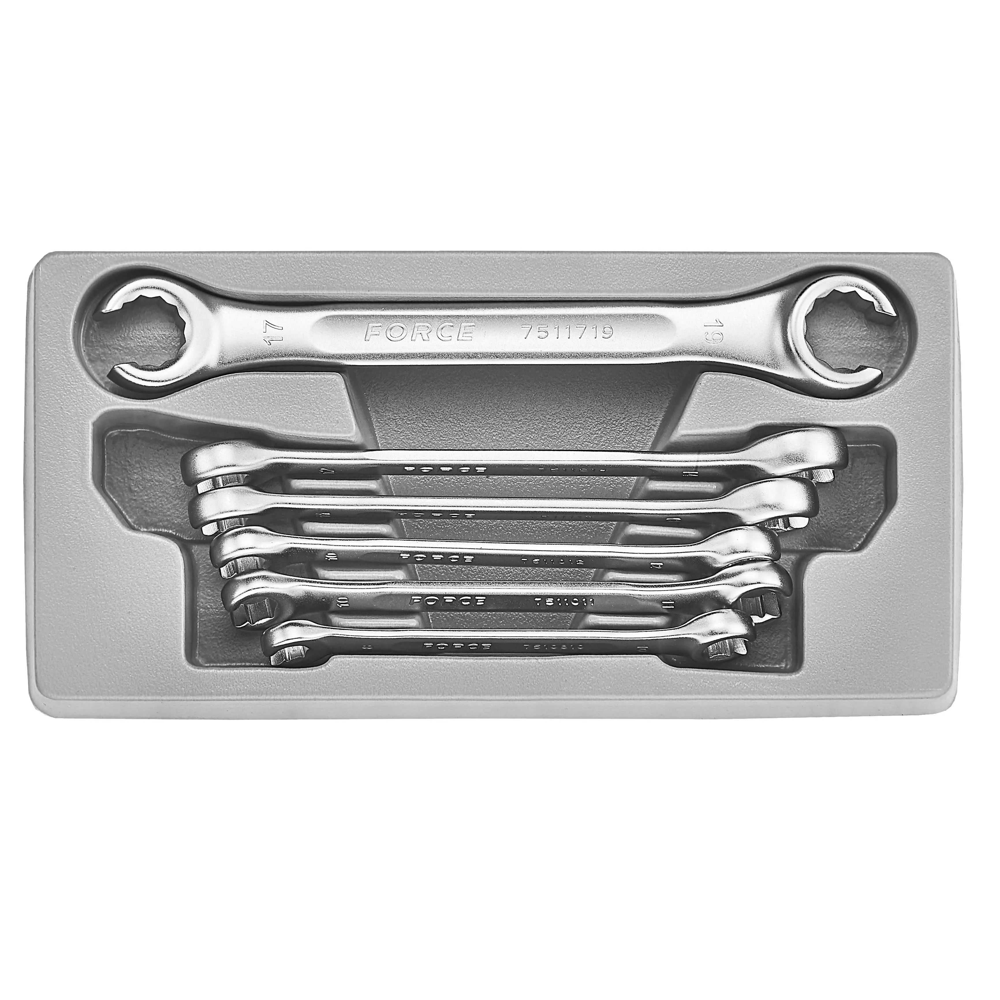 Jgo. llaves nipleras 8-19 mm. 6 pzs. (5066) - FORCE