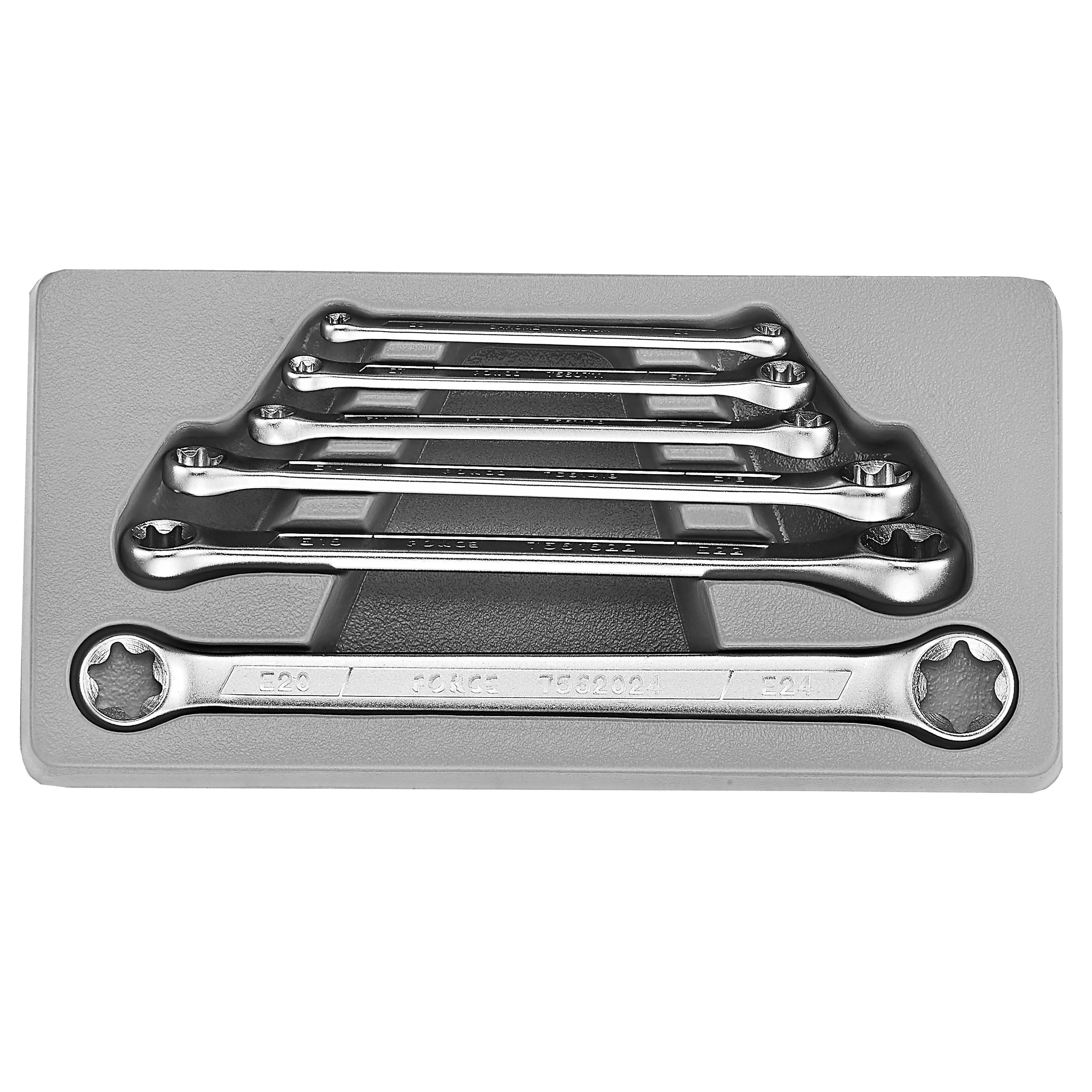 Jgo. llaves corona torx acodada e6-e24 (5065) - FORCE