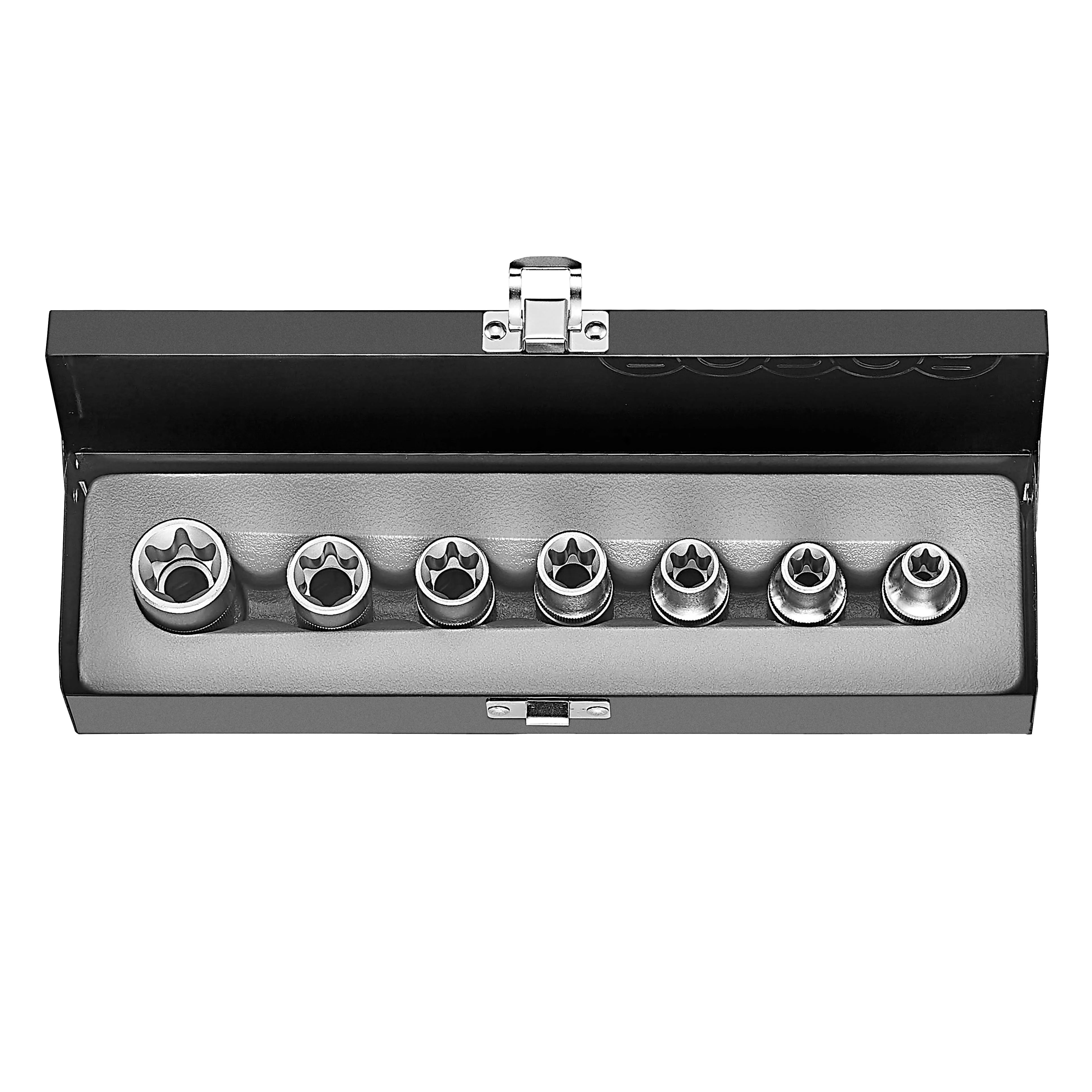 Jgo. dados torx hembra e10-e24 7 pzas (4071) - FORCE