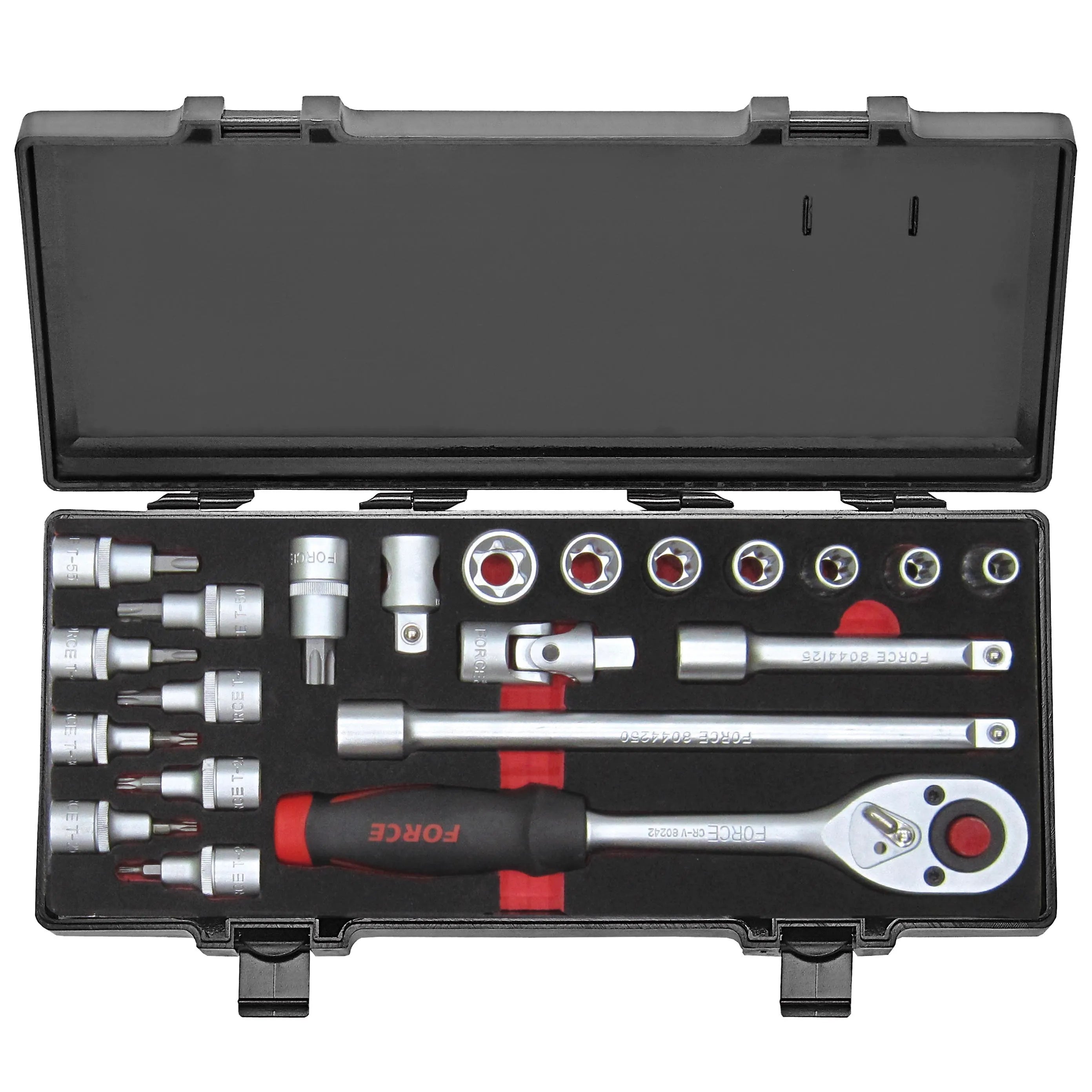 Jgo. dados torx m/h de 21 pzas. (4221) - FORCE