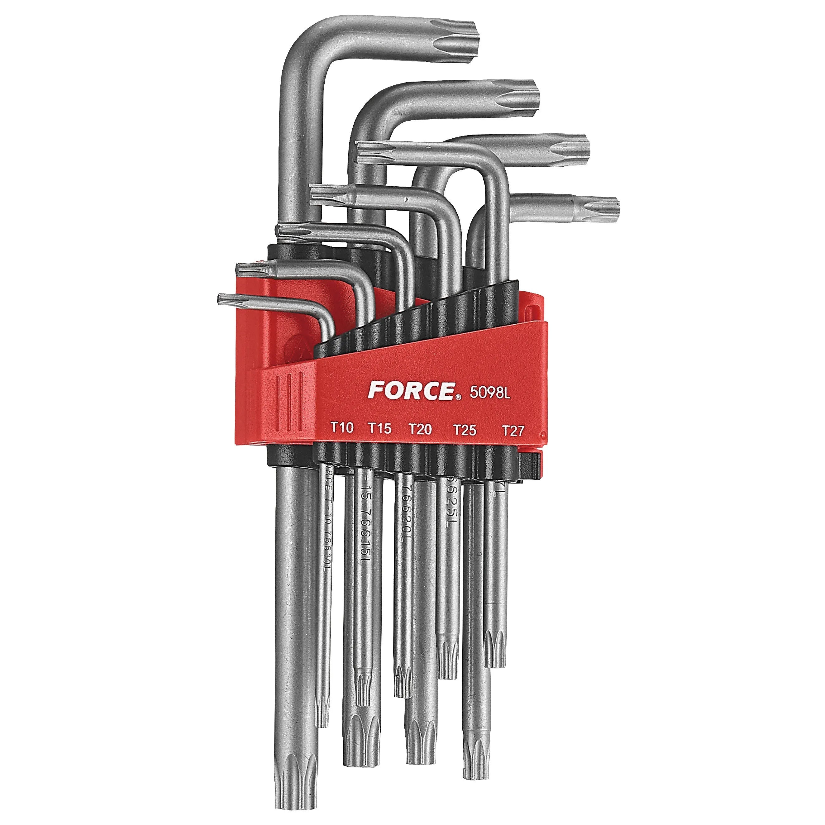 Jgo.llaves torx t10-t50 9p largas (5098l) - FORCE