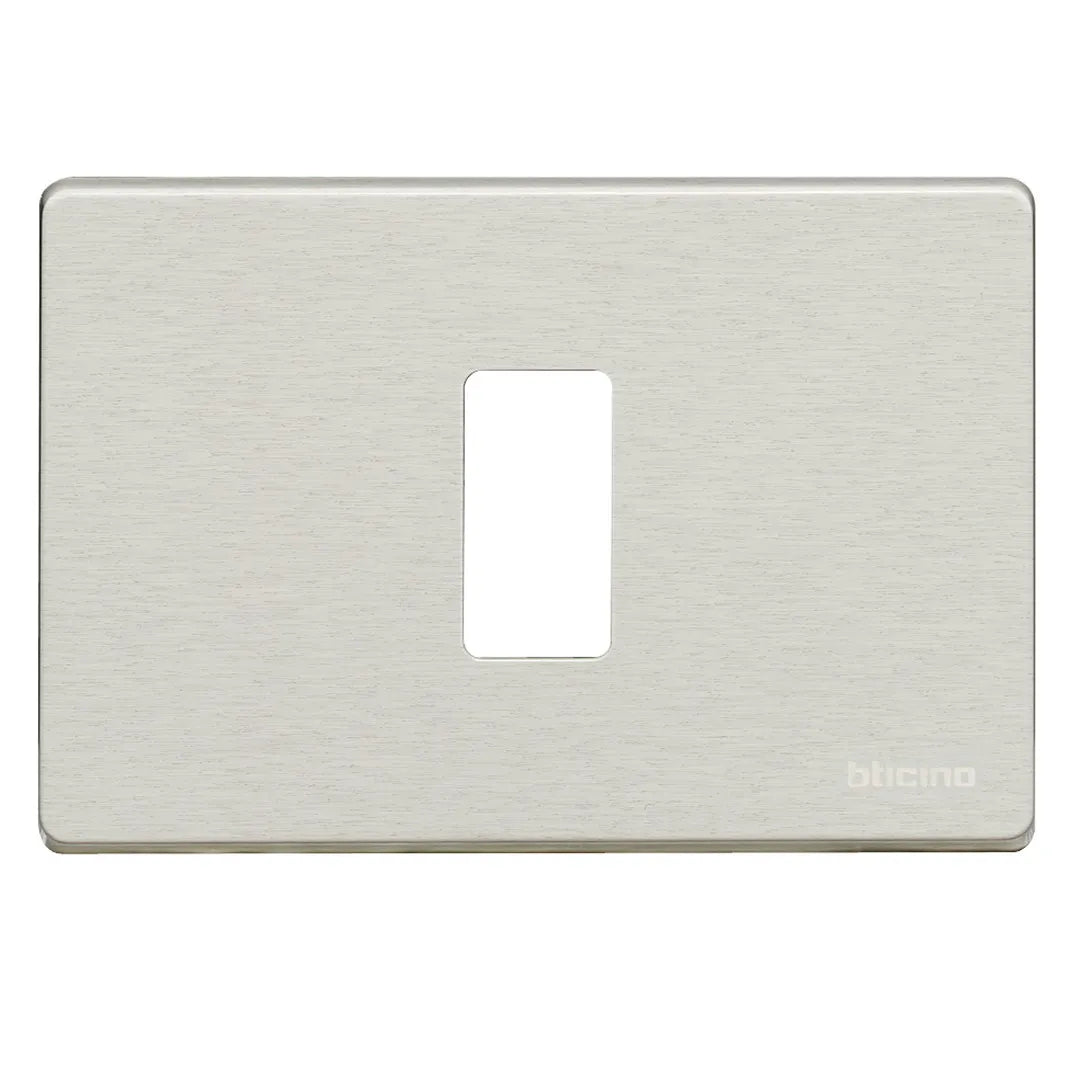 Placa aluminio oxidal embutida 3 puestos (503/3x) - ARTICULOS ELECTRICOS