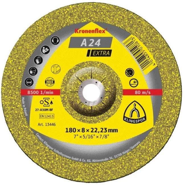 Disco de corte 4.5 #a 24 extra (322969) - KLINGSPOR