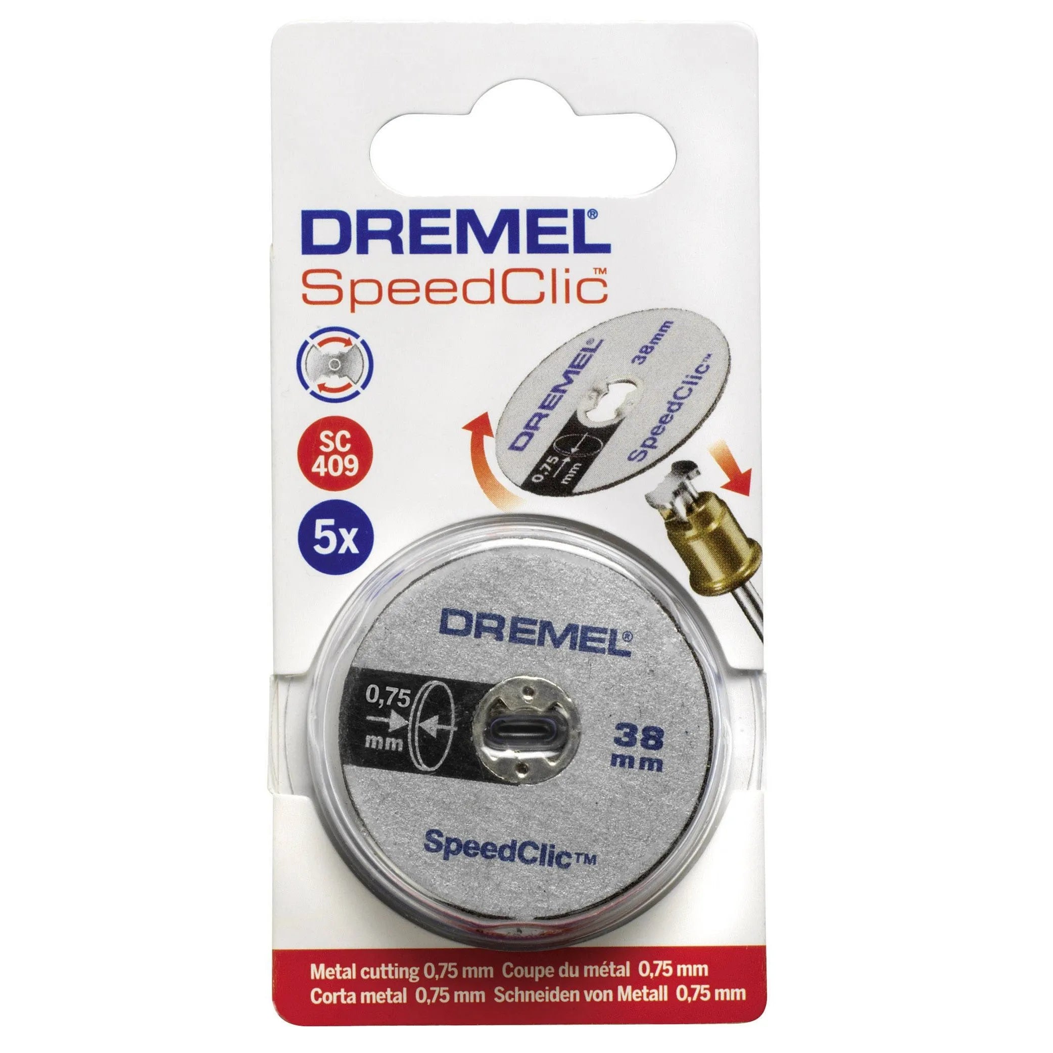 Kit 5 discos de corte "speedclic" (sc-409) - DREMEL