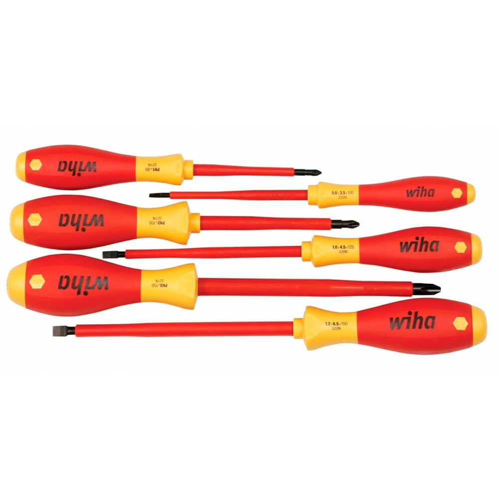 SET DE 6destornillador AISLADOS A 1000V PALETA-PHILLIPS WIHA