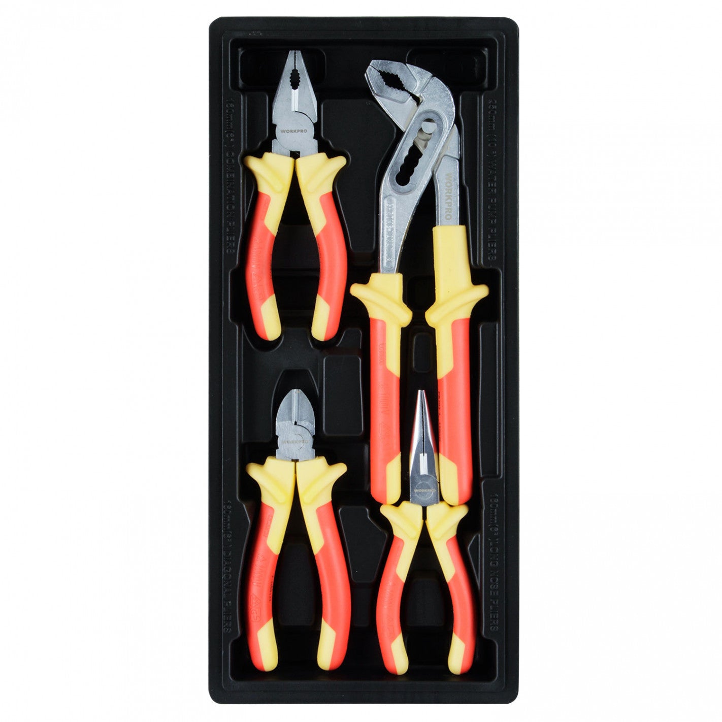 BANDEJA JUEGO DE 4 ALICATES AISLADOS WP209103 1000V VDE - WORKPRO