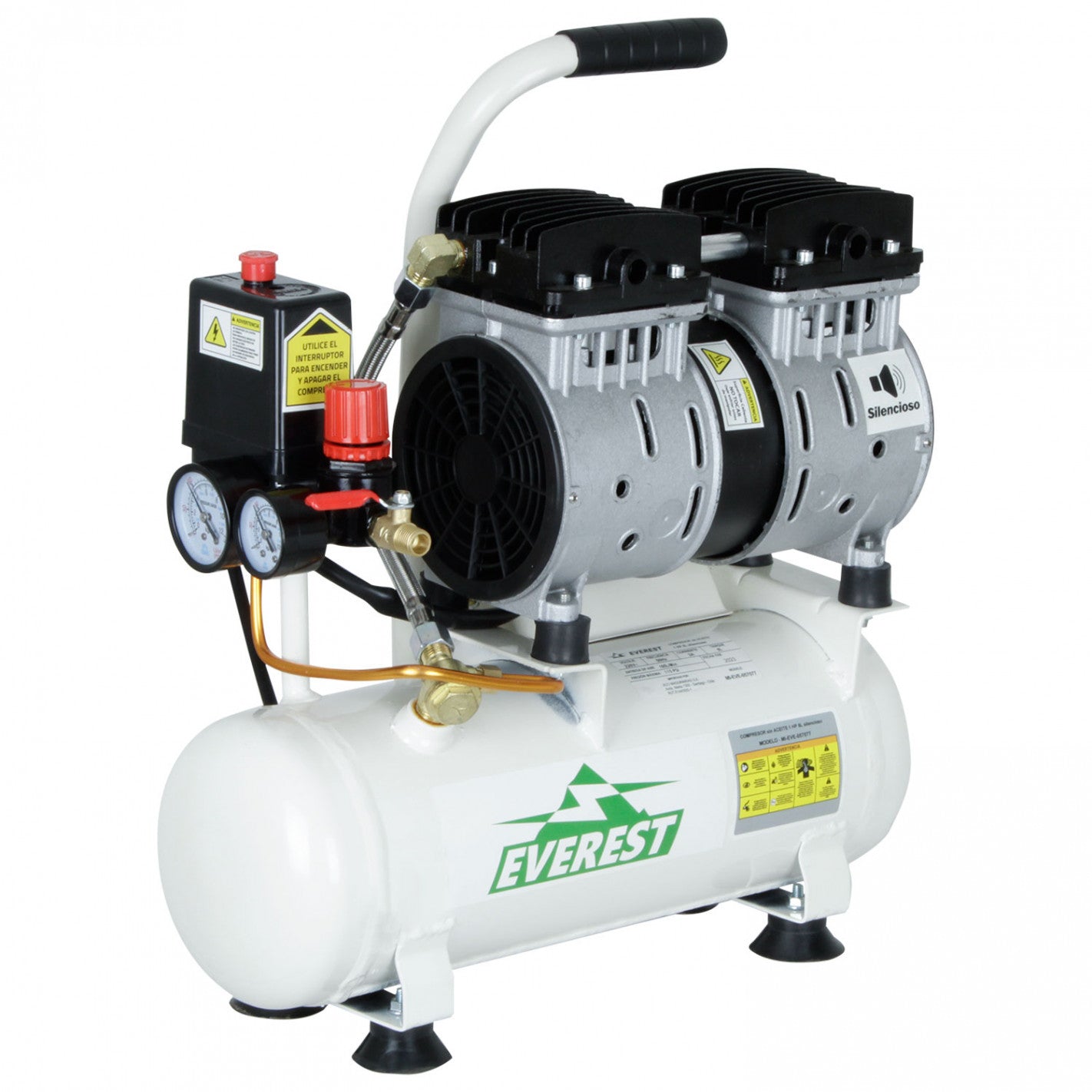 COMPRESOR sin ACEITE 1 HP 6L silencioso EWS06