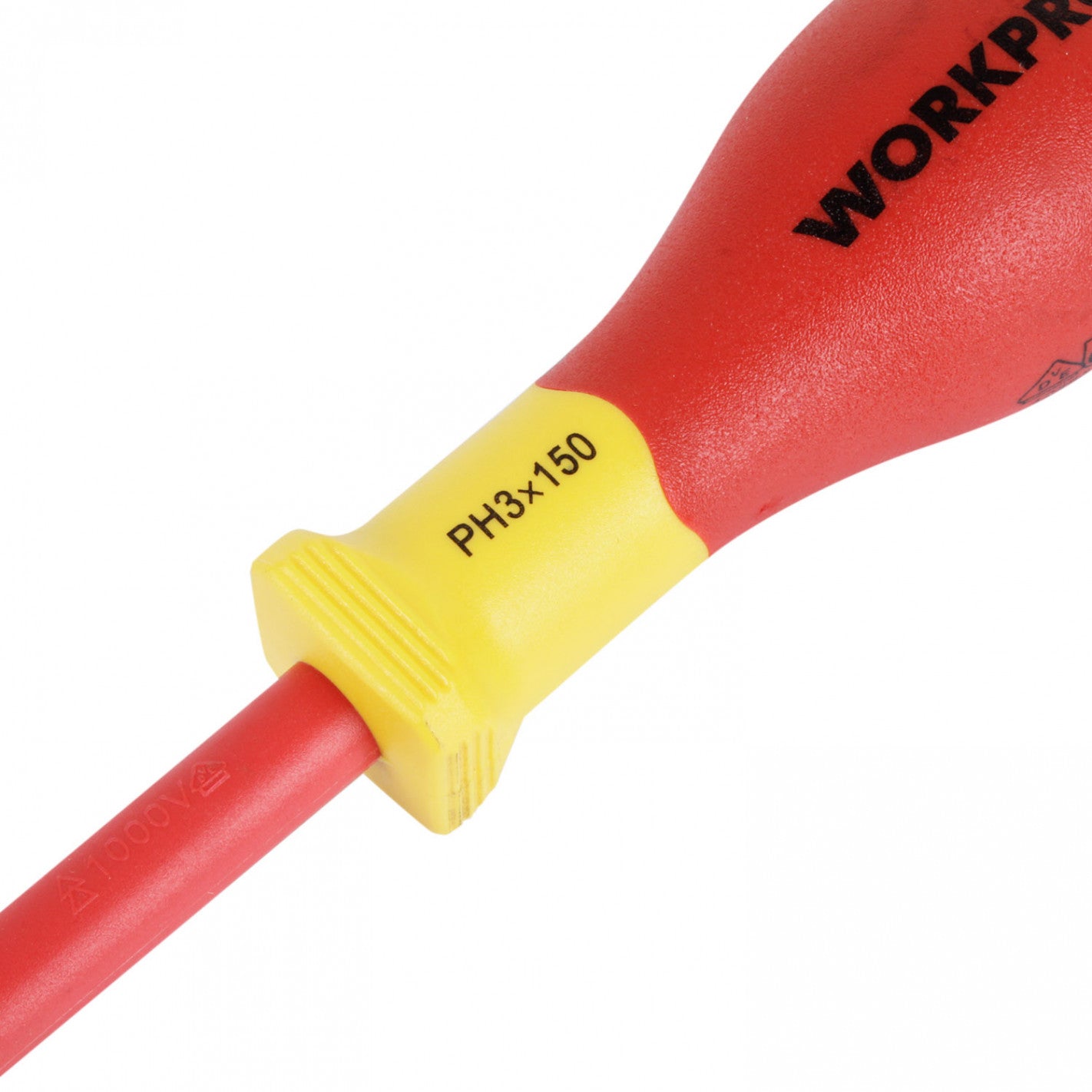 DESTORNILLADOR PHILLIPS AISLADO PH3x150mm WP341010 1000V VDE - WORKPRO
