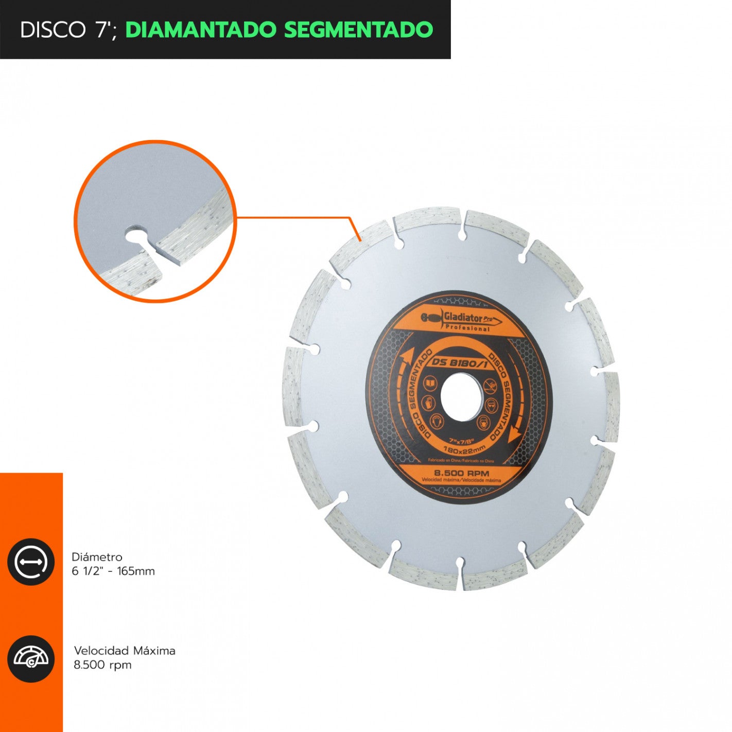 DISCO 7 DIAMANTADO SEGMENTADO DS8180/1