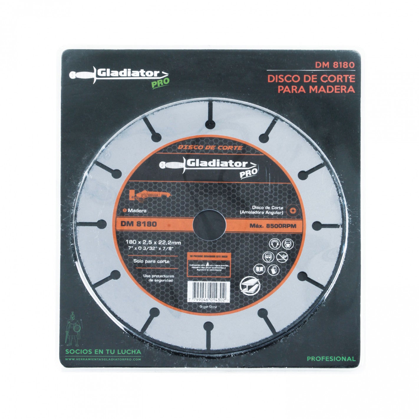 DISCO CORTE MADERA 7 DM 8180 - GLADIATOR