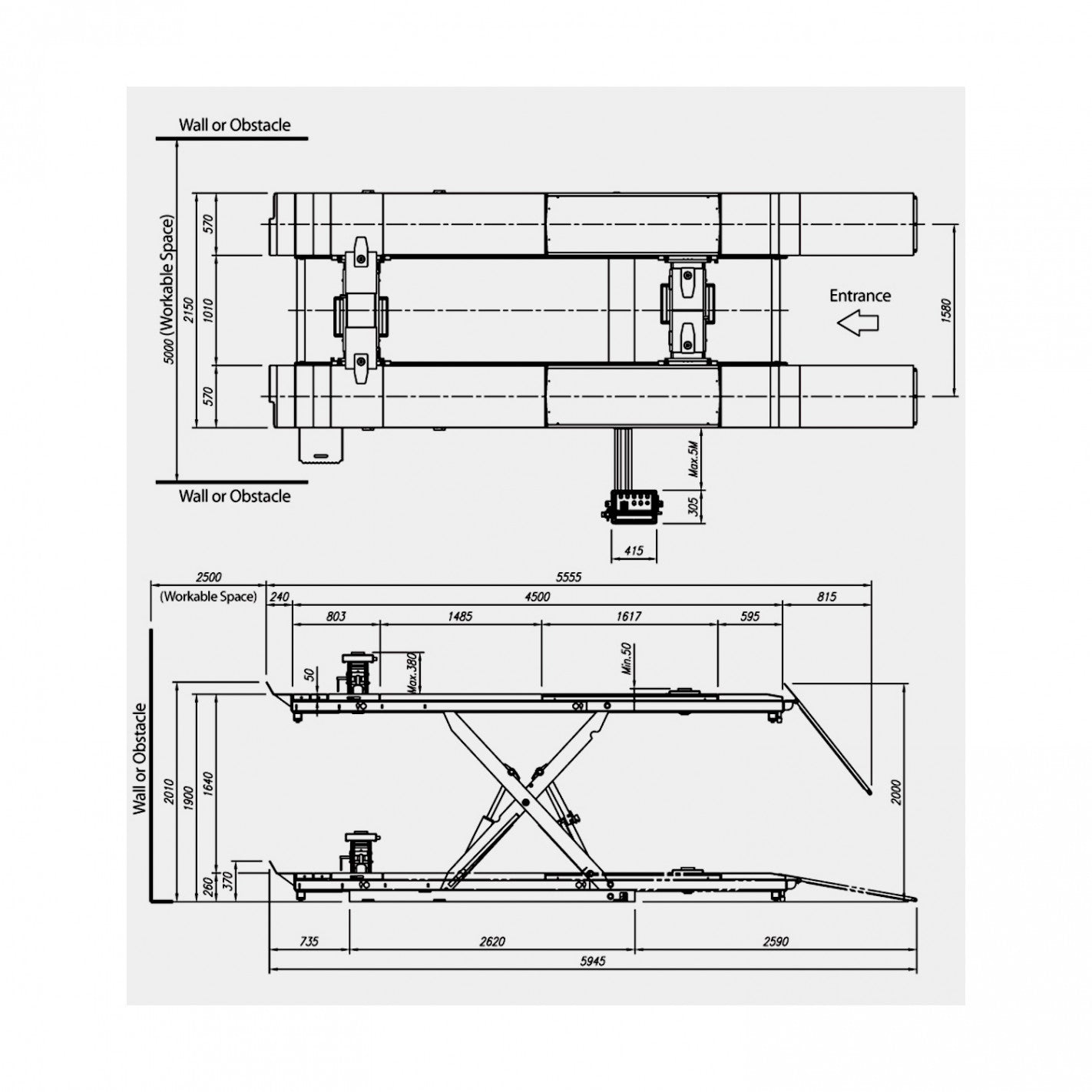 ELEVADOR TIJERA ALINEACION 4.000 kg HL-53X
