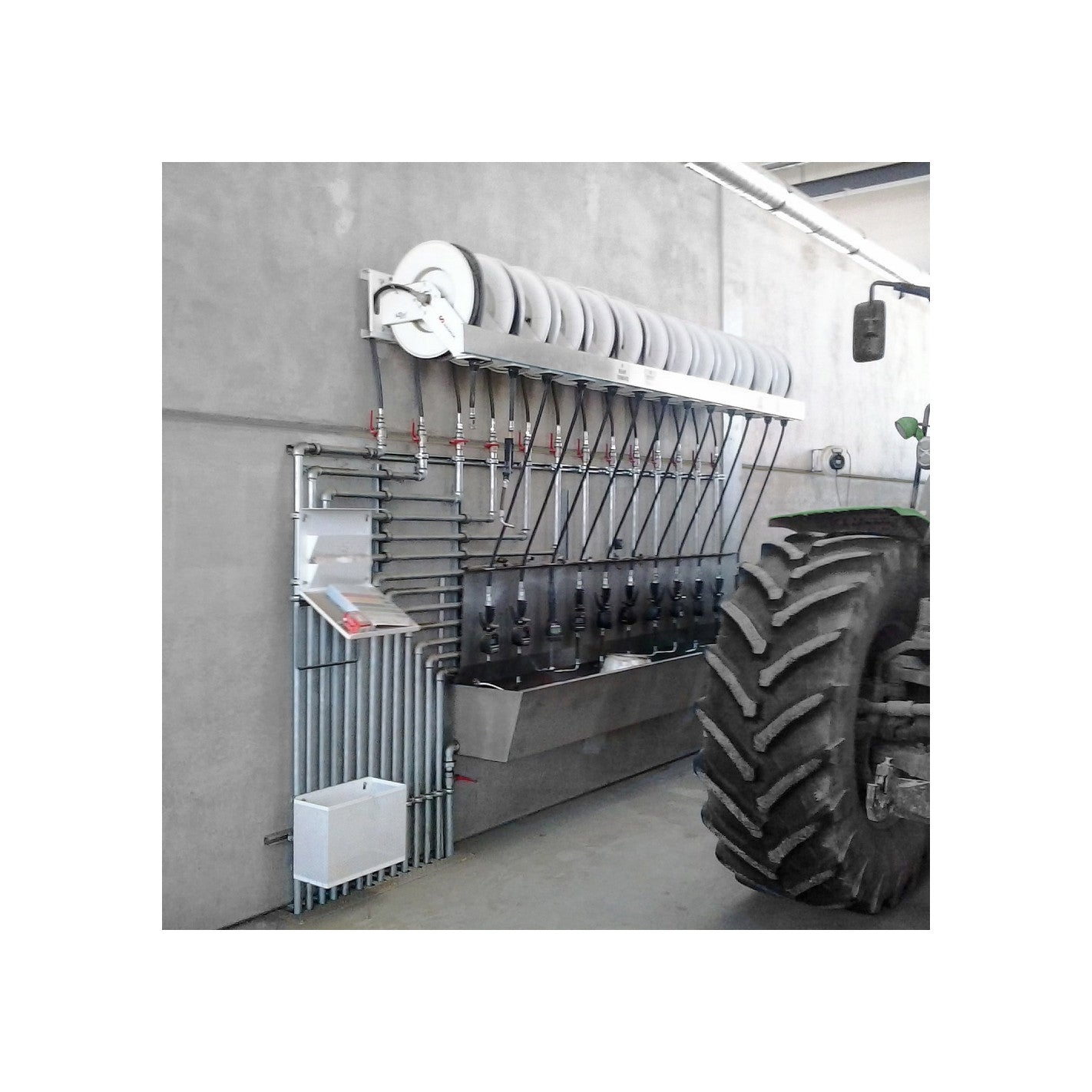 ENROLLADOR MANGUERA 1/4" Abierto 10m Grasa 501300