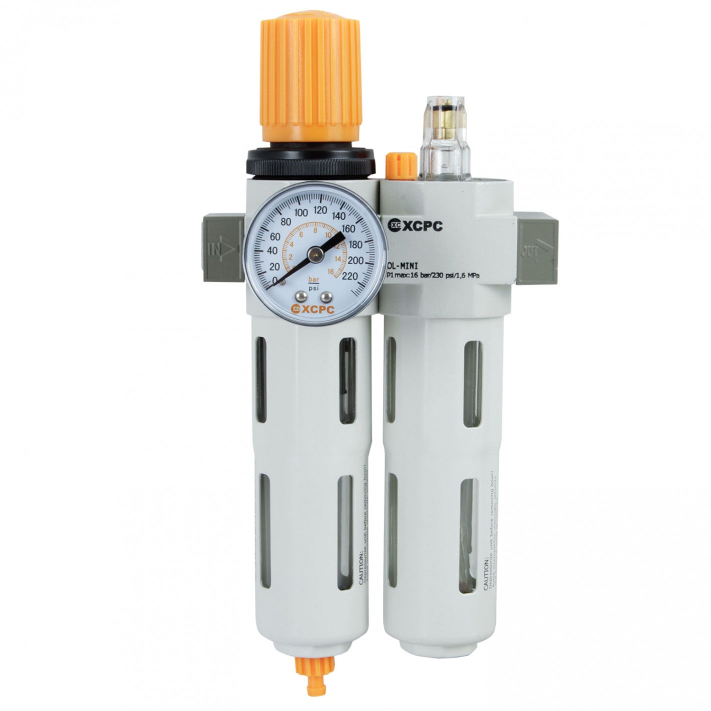 FILTRO REGULADOR LUBRICADOR DE 1/4" 0-16bar XOU-MI