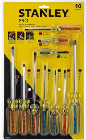 Jgo. destornill.10 pzs. r/a pta.magnet (stht69172) - STANLEY