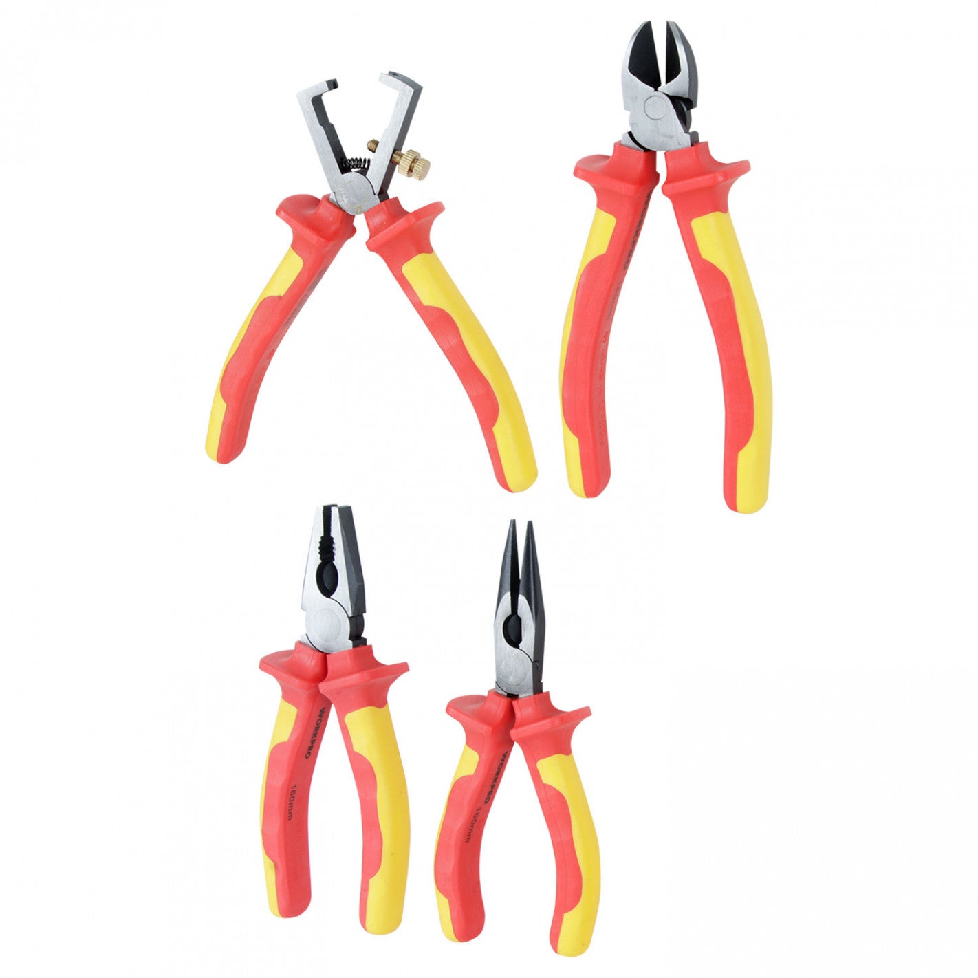 JUEGO DE ALICATES AISLADOS DE 4 PIEZAS WP204703 1000V VDE - WORKPRO