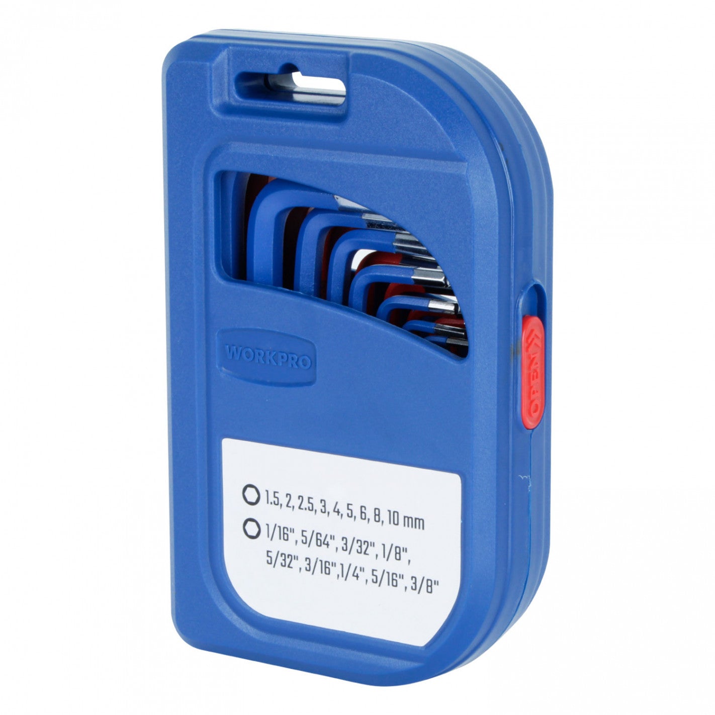 JUEGO DE LLAVES HEXAGONALES PUNTA PLANA 18 PIEZAS