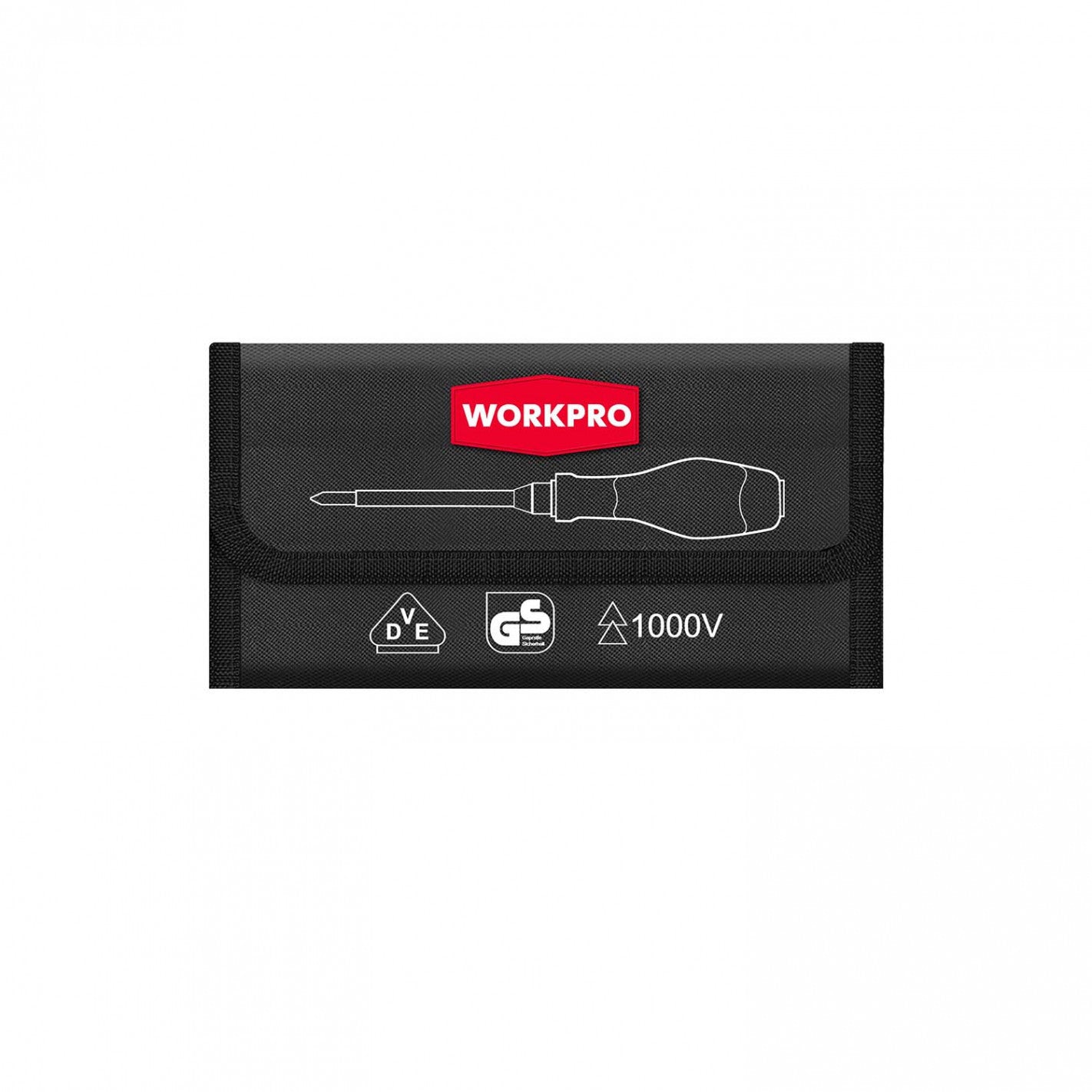 JUEGO DESTORNILLADORES AISLADOS 12 PIEZAS WP341018 1000V VDE - WORKPRO