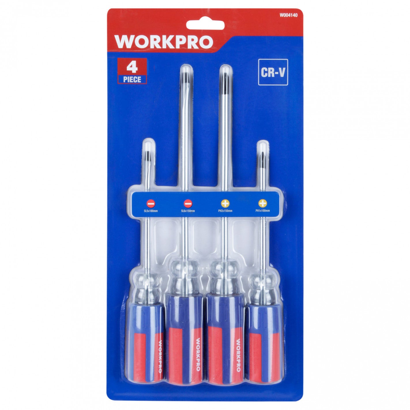 JUEGO DESTORNILLADORES AISLADOS 4 PIEZAS W004140WE- WORKPRO