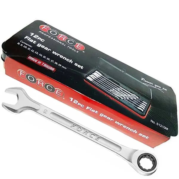 Jgo. llaves pta-corona c/chicharra 8-19 mm. 51210m (51210) - FORCE