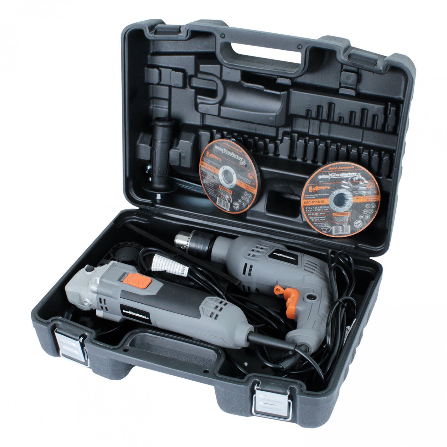 KIT TALADRO 13 MM + ESMERIL 4 1/2" + 10 DISCOS