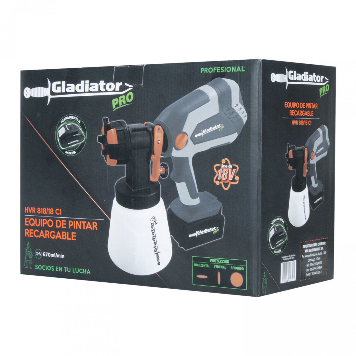 PISTOLA PINTAR INALAMBRICA 18v 1BAT HVR818/18C1