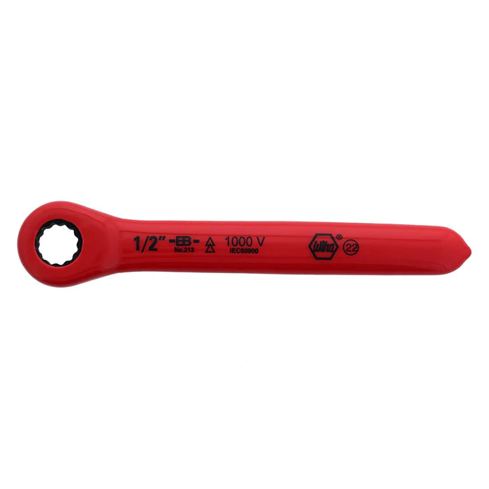 Juego 6 llaves aislado vde corona c/trinquete 3/8" a 3/4" WIHA