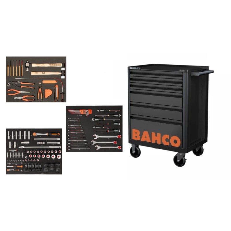 Carro Taller 6 Cajones Negro con 216 Herramientas BAHCO