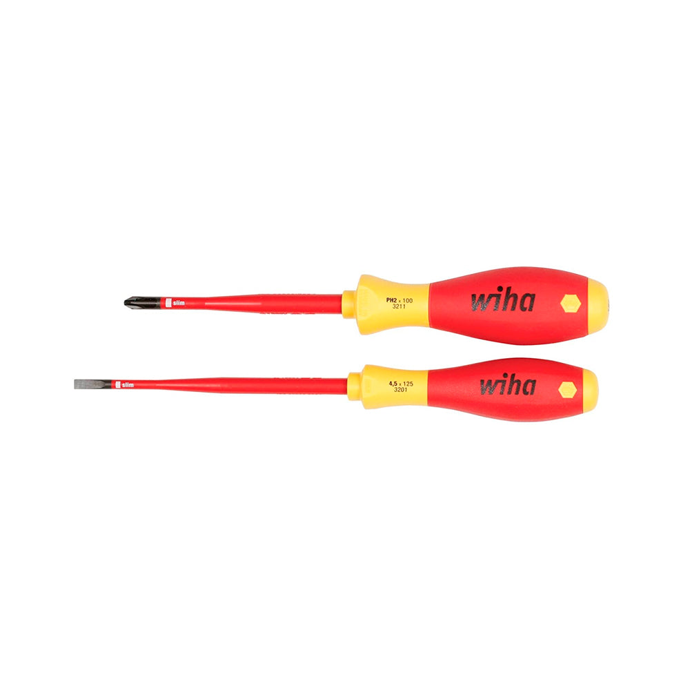 SET DE DOS destornilladores SLIM LINE A 1000V WIHA