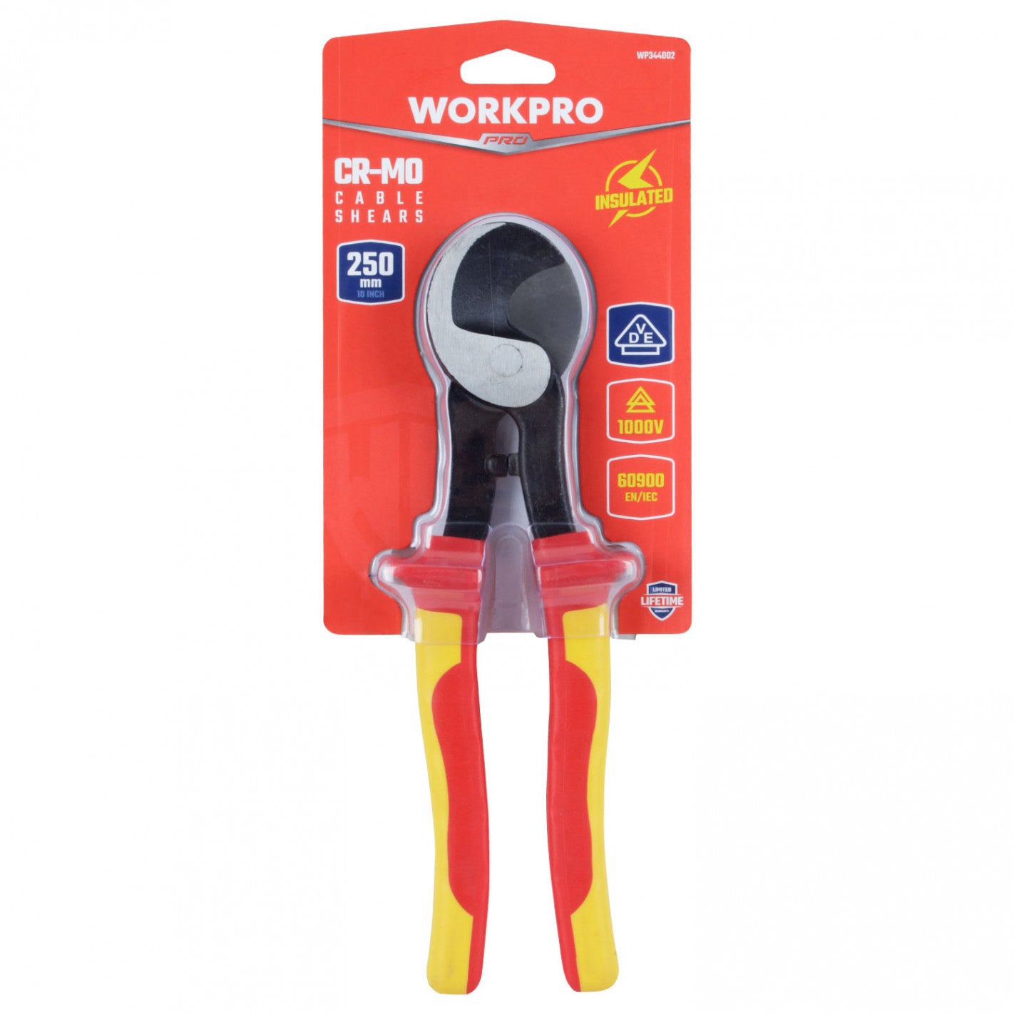 TIJERA CORTA CABLE AISLADA HASTA 250 mm (80 mm2) - WORKPRO