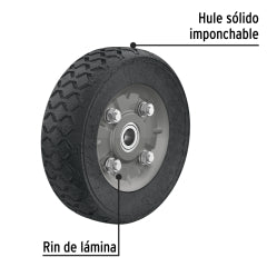RUEDA P/CARRO T/ YEGUA COMPLETA PRETUL (TRUPER) IMPONCHABLE 7