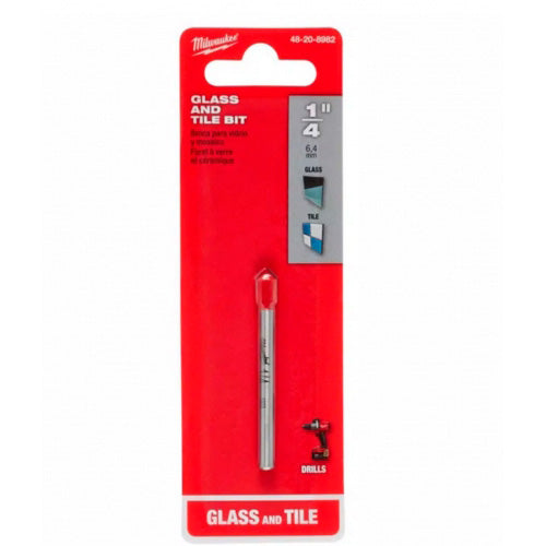 BROCA PARA VIDRIO Y AZULEJOS 1/4 6MM MILWAUKEE 48-20-8982