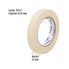 CINTA MASKING TRUPER P/ENMASCARAR 1/2" X 50MT # MSK-1/2 (12589)