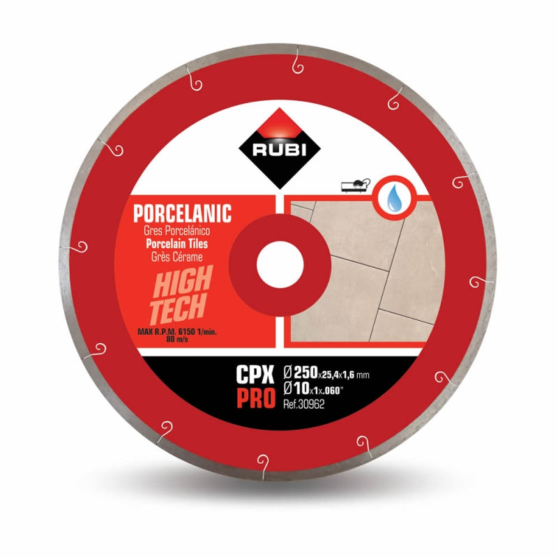 DISCO DIAMANTE RUBI # 30962 CONTINUO CPX 250 MM  PRO