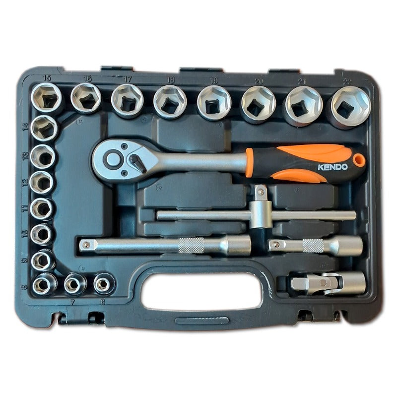 LLAVE DADO KENDO 3/8 DR #90598 JGO. 22 PZAS