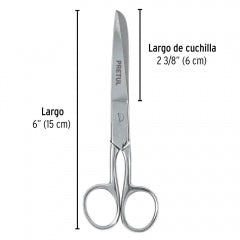 TIJERA PRETUL (TRUPER) COSTURA/OFICINA 6" #TP-8642-6  (23154)